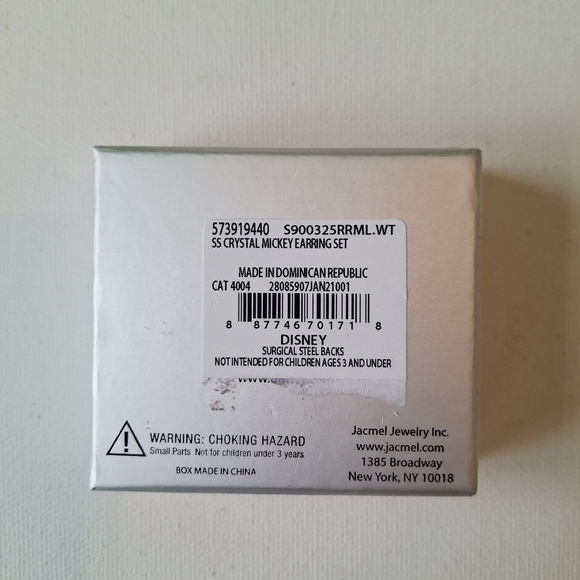 Disney Sterling Silver Mickey Mouse Earrings with Crystal and Pink Accents - Picture 4 of 5